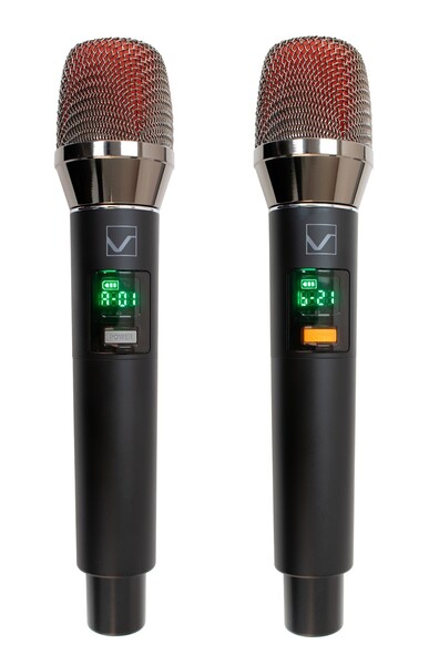 100W SIX-SPEAKER TOWER KARAOKE SYSTEM WITH 2 PRO WIRELESS MICROPHONES FOR SMART TV AND PHONE/TABLET